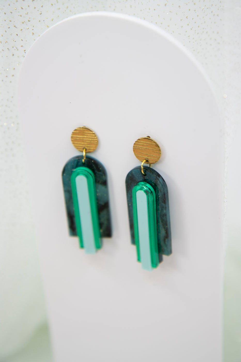 Artdeco Ohrringe "GINA" – EMERALD EDITION