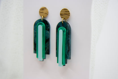 Artdeco Ohrringe "GINA" – EMERALD EDITION