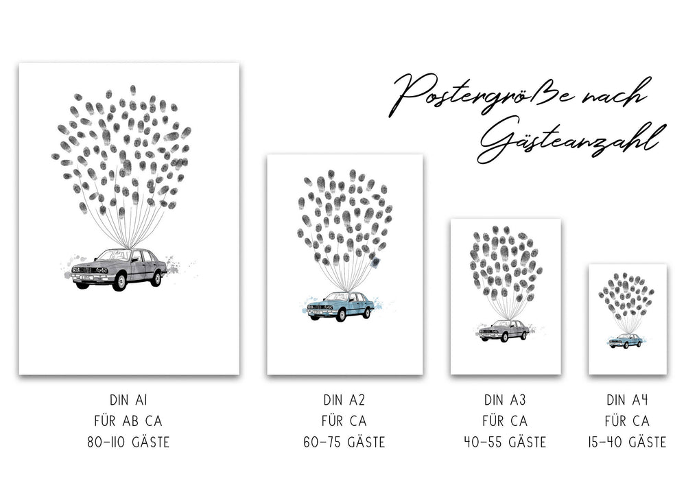 Individueller Weddingtree Gästebuch“E30” personalisiert