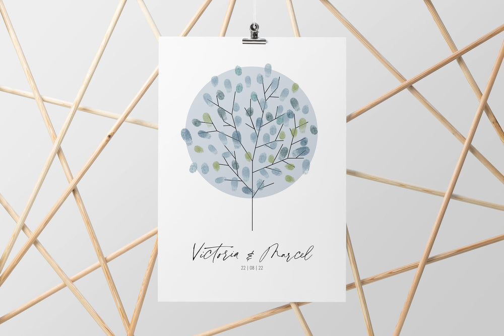 Individueller Wedding tree Baum Geometrisch mit Namen